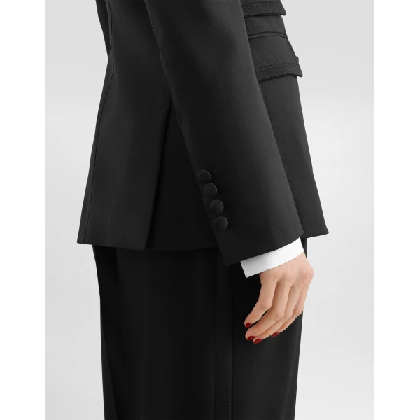 Dolce & Gabbana Turlington double-breasted jacket in bi-stretch twill, view 5