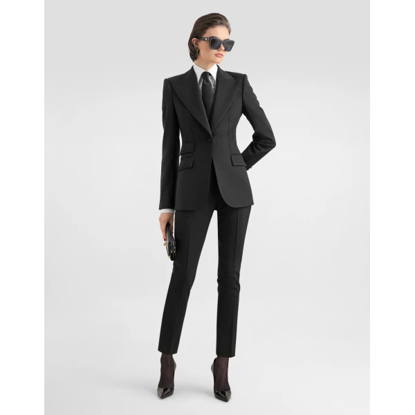 Dolce & Gabbana Turlington single-breasted jacket in bi-stretch twill, view 2