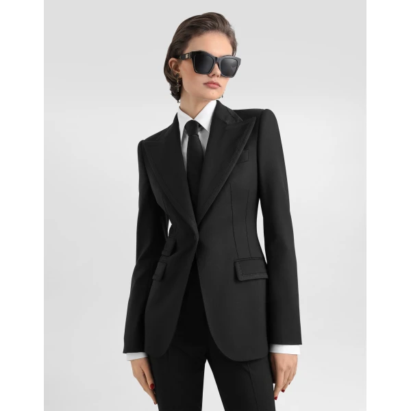 Dolce & Gabbana Turlington single-breasted jacket in bi-stretch twill, view 4