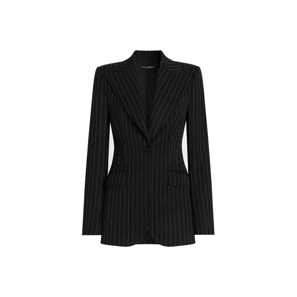 Dolce & Gabbana Turlington single-breasted jacket in pinstripe wool