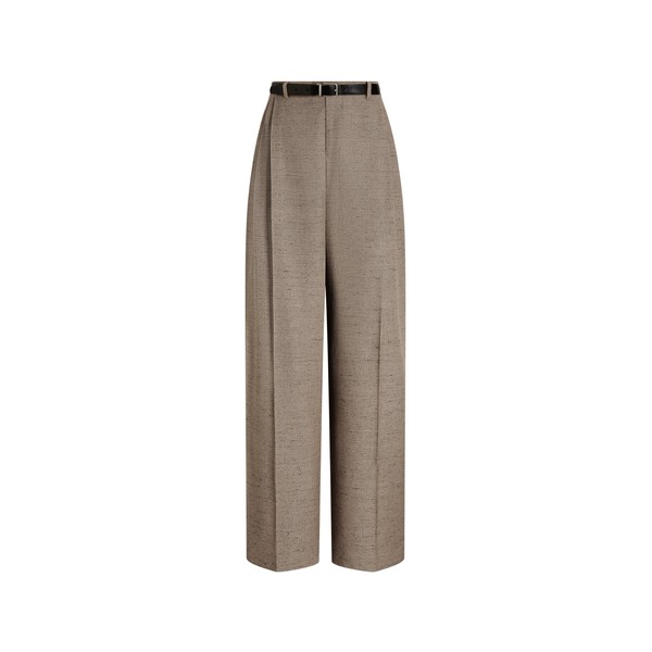 Dolce & Gabbana Tweed-effect linen and viscose trousers
