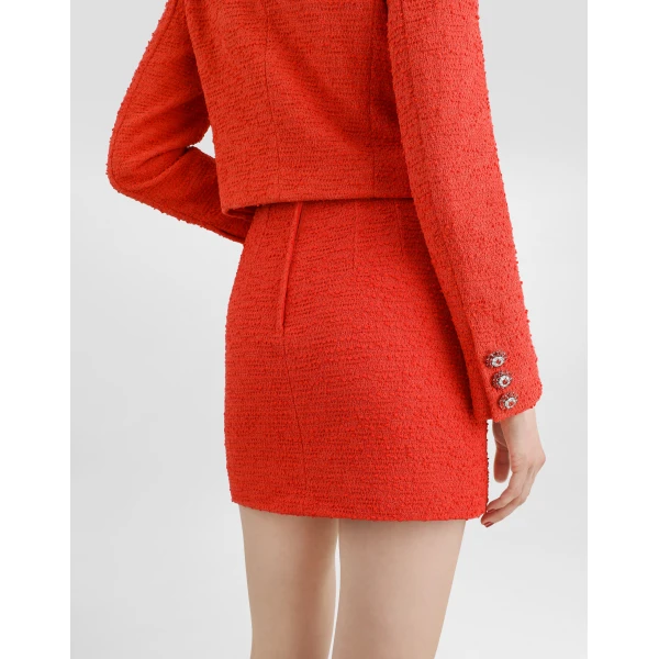 Dolce & Gabbana Tweed miniskirt with jewel buttons Skirt, view 5