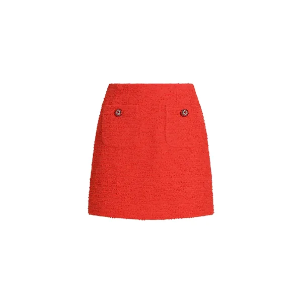 Dolce & Gabbana Tweed miniskirt with jewel buttons Skirt