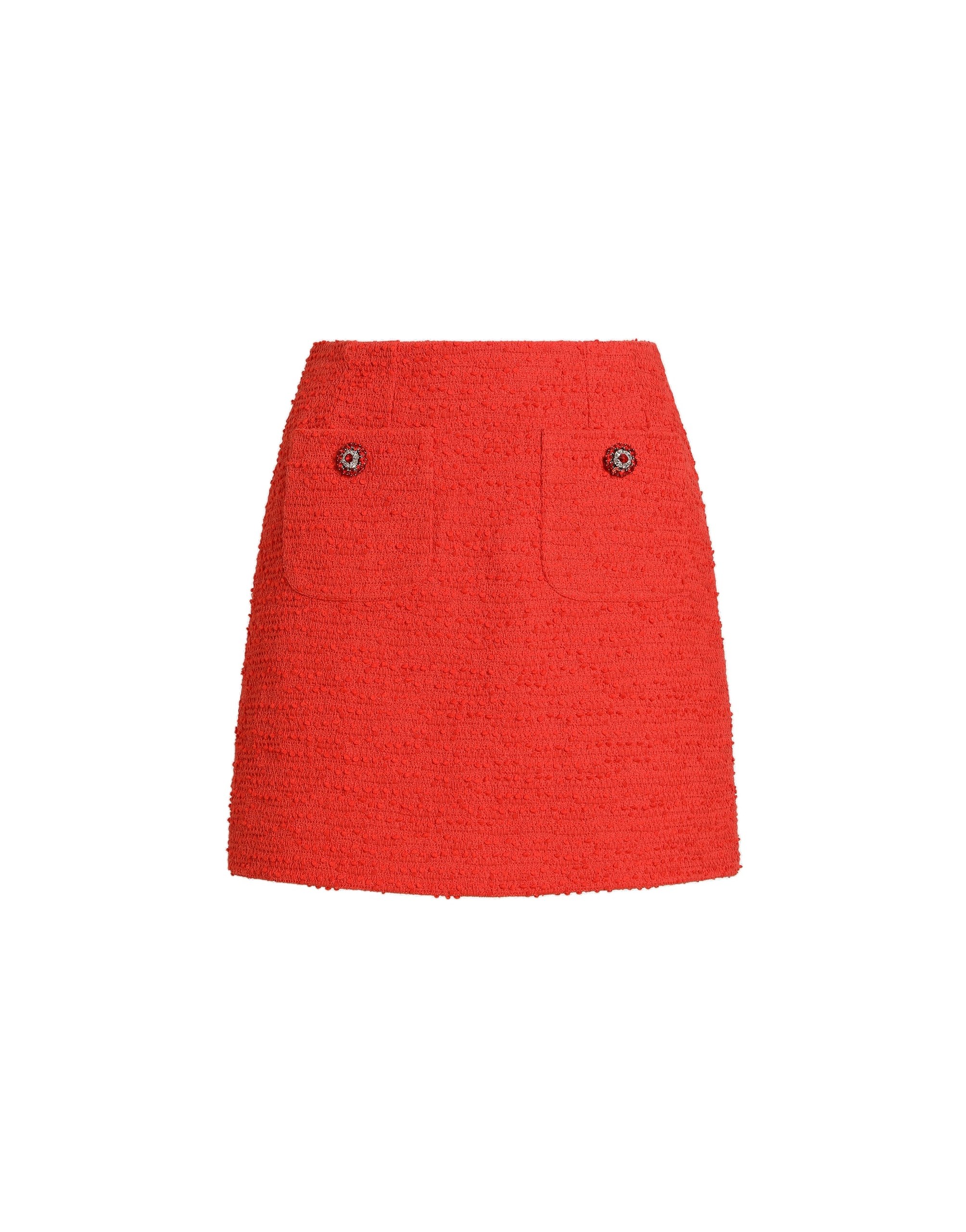 Dolce & Gabbana Tweed miniskirt with jewel buttons