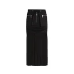 Dolce & Gabbana Twill midi skirt with chiffon