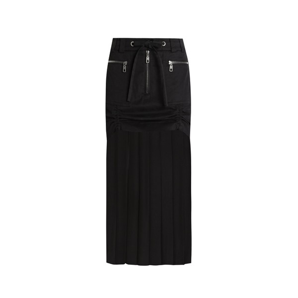 Dolce & Gabbana Twill midi skirt with chiffon