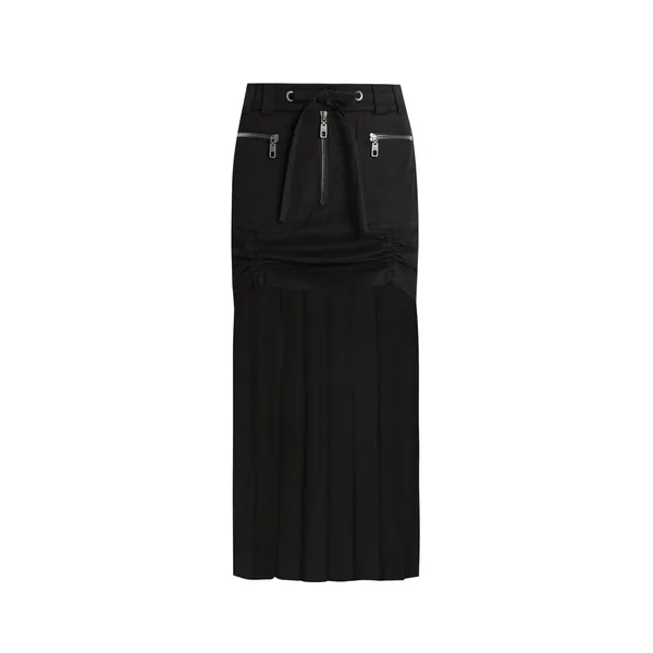Dolce & Gabbana Twill midi skirt with chiffon