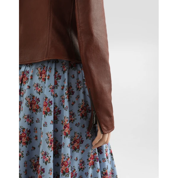 Dolce & Gabbana Vegetable nappa leather jacket, view 5