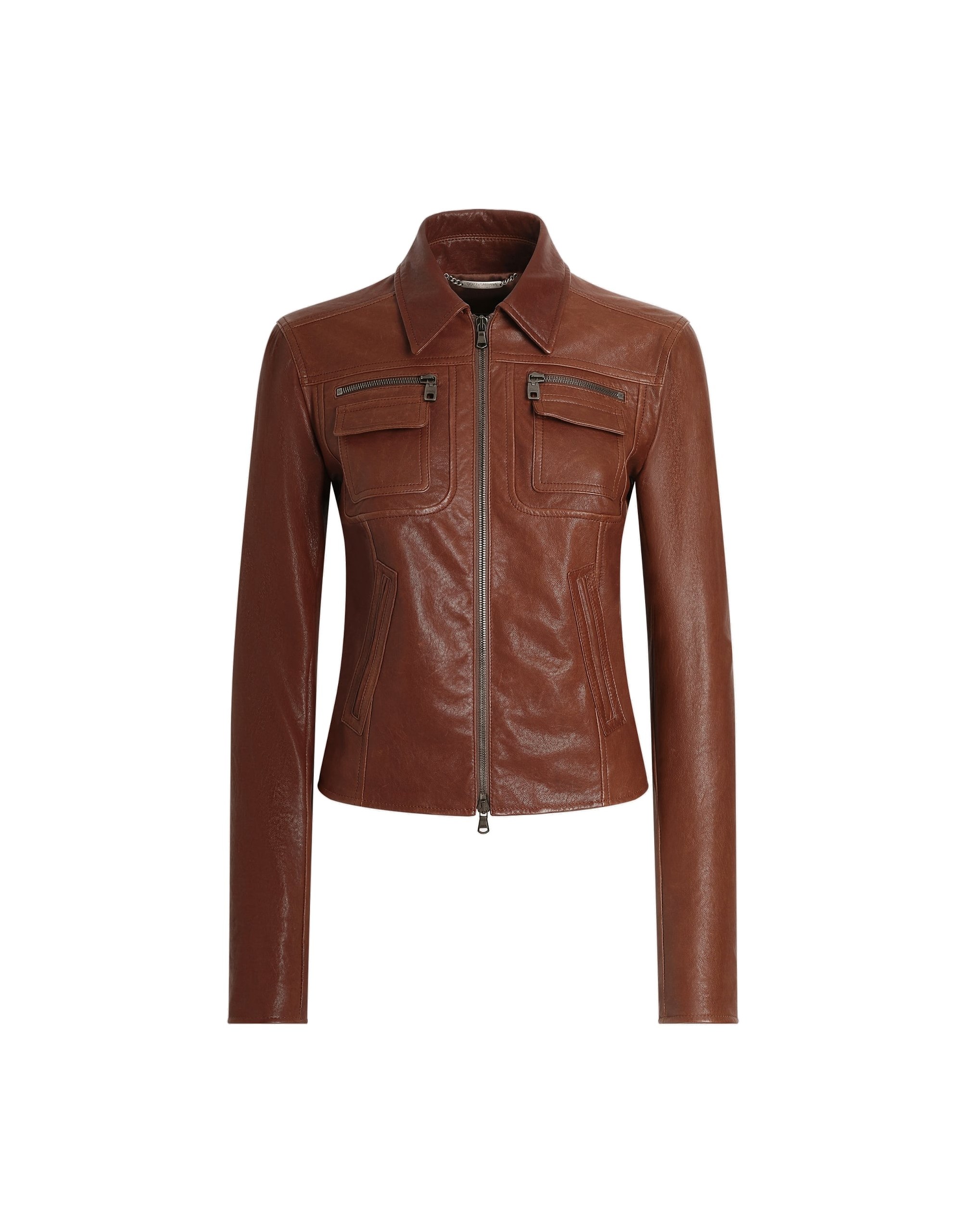 Dolce & Gabbana Vegetable nappa leather jacket