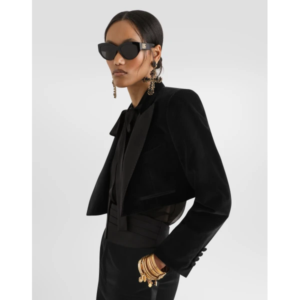 Dolce & Gabbana Velvet Spencer tuxedo jacket, view 4