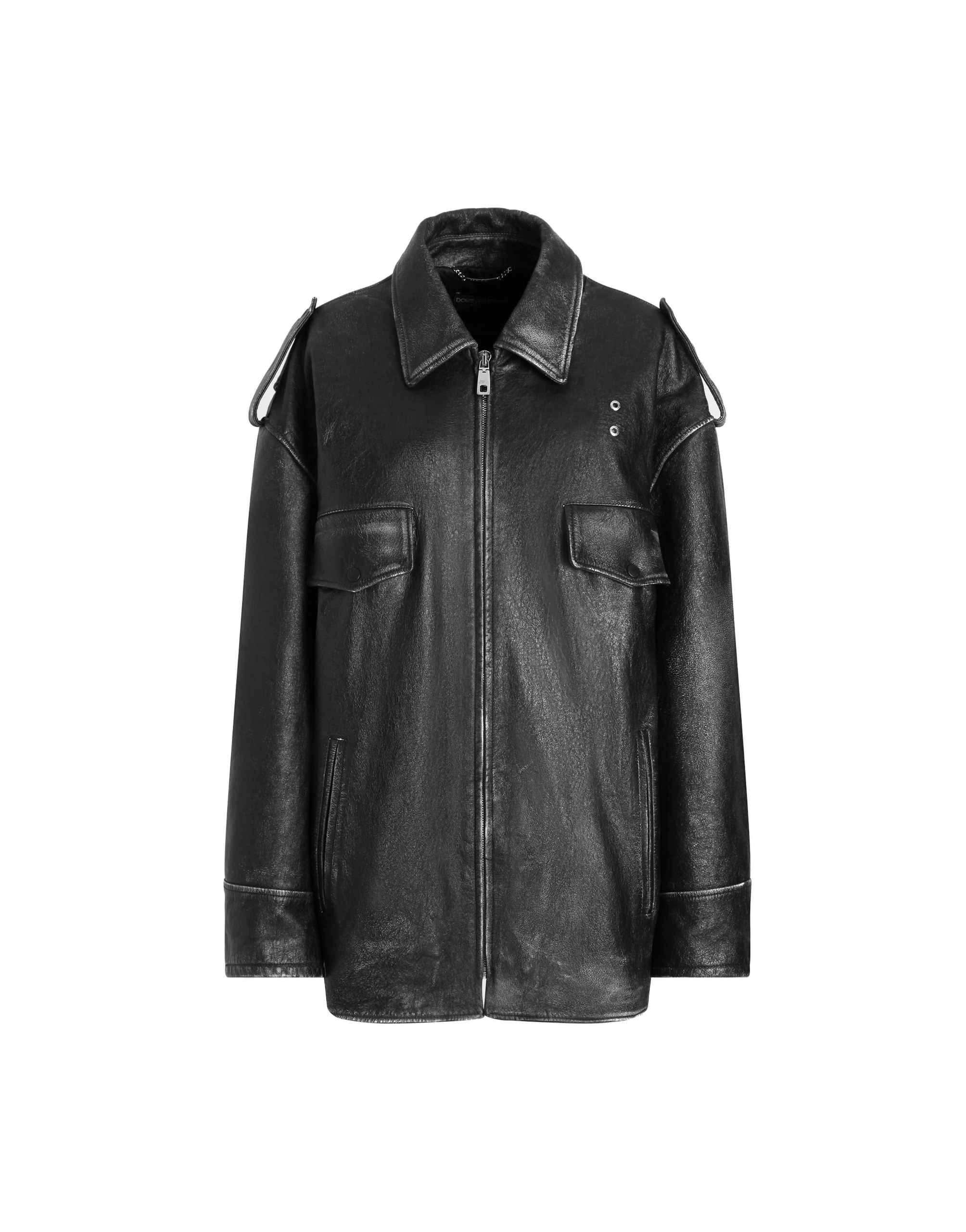 Dolce & Gabbana Vintage-effect leather jacket