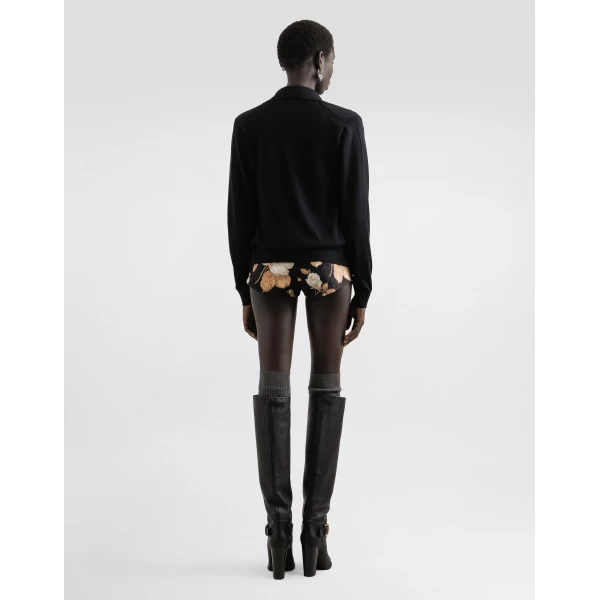 Dolce & Gabbana Vintage rose-print brocade shorts, view 3