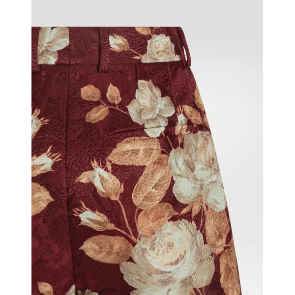 Dolce & Gabbana Vintage rose-print brocade shorts, view 4