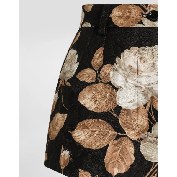 Dolce & Gabbana Vintage rose-print brocade shorts, view 6