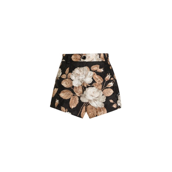 Dolce & Gabbana Vintage rose-print brocade shorts