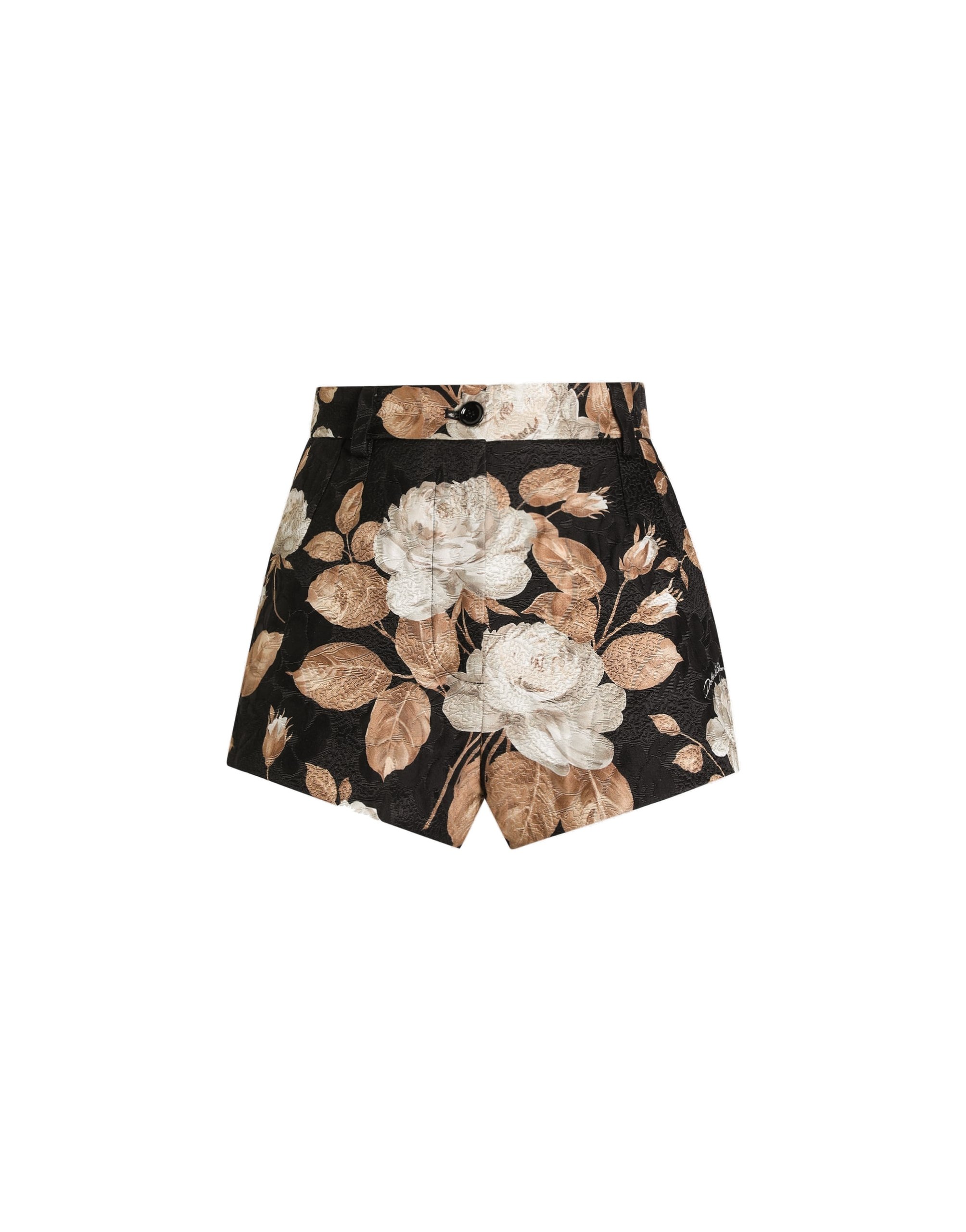 Dolce & Gabbana Vintage rose-print brocade shorts