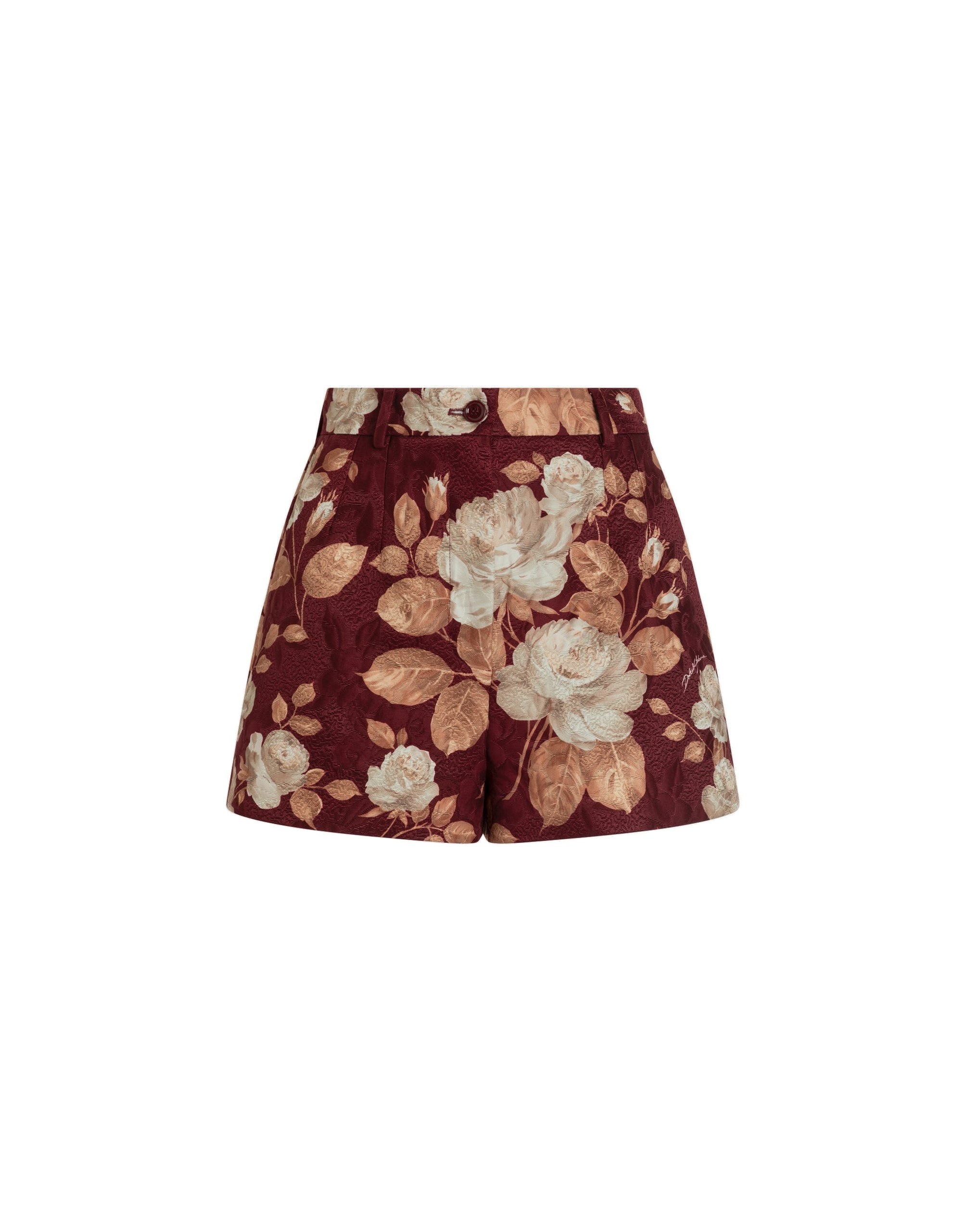 Dolce & Gabbana Vintage rose-print brocade shorts