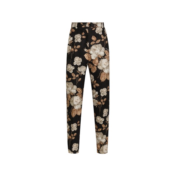 Dolce & Gabbana Vintage rose-print brocade trousers