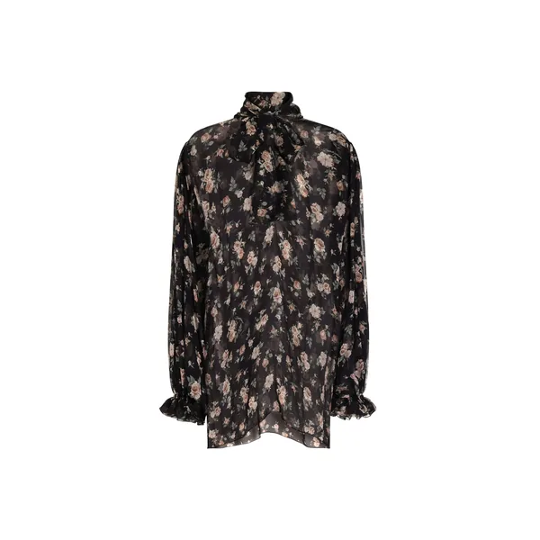 Dolce & Gabbana Vintage rose-print chiffon top