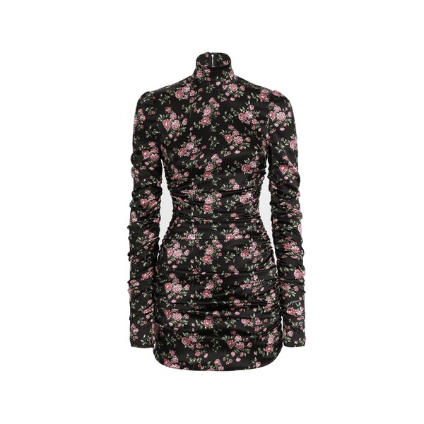 Dolce & Gabbana Vintage rose-print draped dress