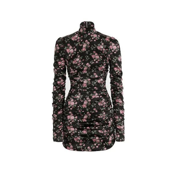 Dolce & Gabbana Vintage rose-print draped dress