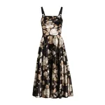 Dolce & Gabbana Vintage rose-print satin dress
