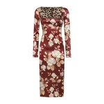 Dolce & Gabbana Vintage rose-print satin dress