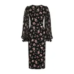 Dolce & Gabbana Vintage roses-print charmeuse dress