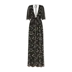 Dolce & Gabbana Violets-print chiffon robe dress