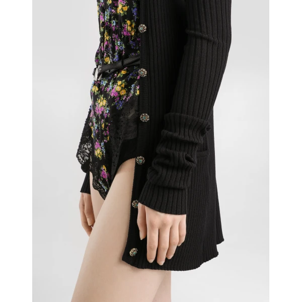Dolce & Gabbana Virgin wool ribbed cardigan, view 2