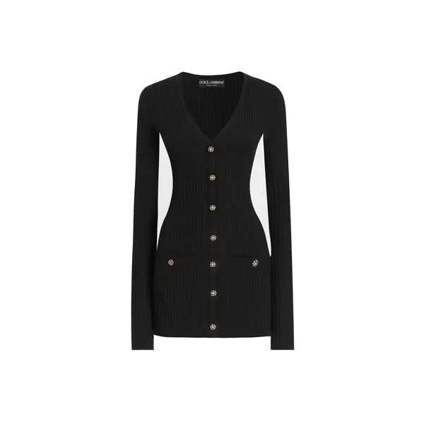 Dolce & Gabbana Virgin wool ribbed cardigan