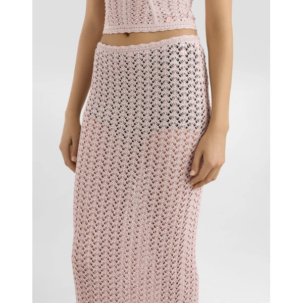 Dolce & Gabbana Viscose crochet skirt, view 4