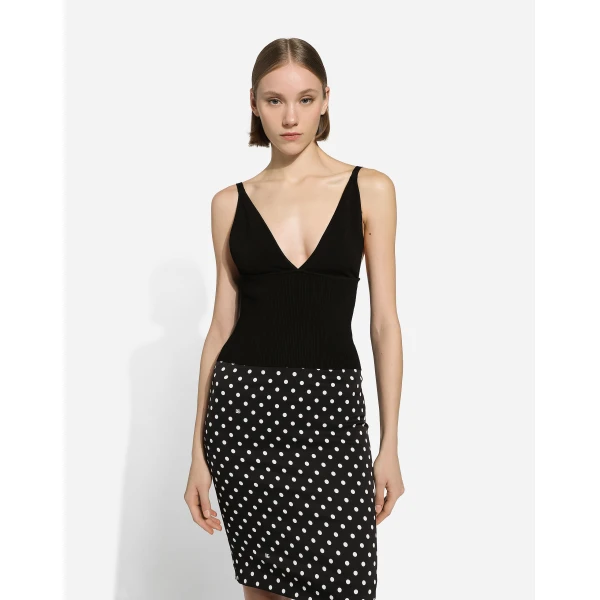 Dolce & Gabbana Viscose-knit vest top, view 5
