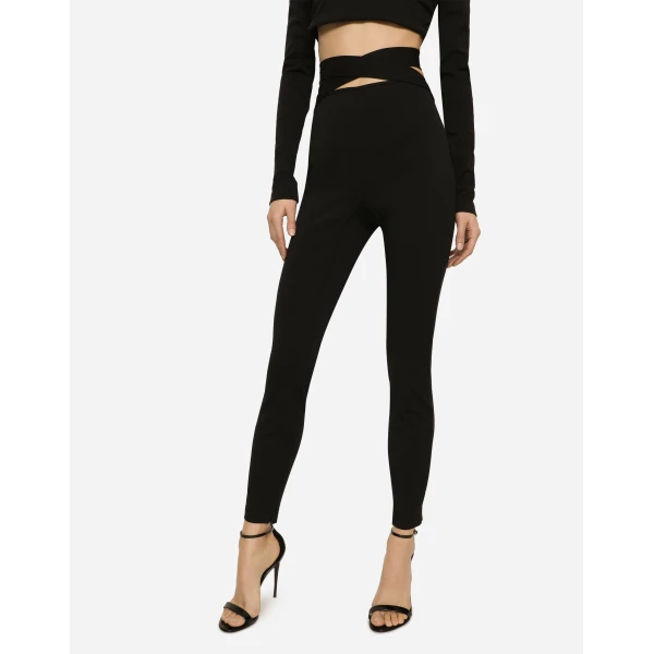 Dolce & Gabbana Viscose pants with strap detail, view 4