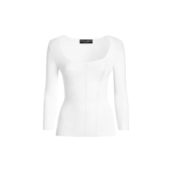Dolce & Gabbana Viscose rib knit pullover