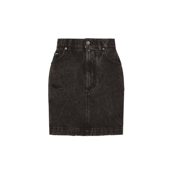 Dolce & Gabbana Washed denim miniskirt Skirt