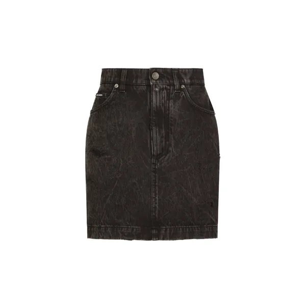 Dolce & Gabbana Washed denim miniskirt Skirt