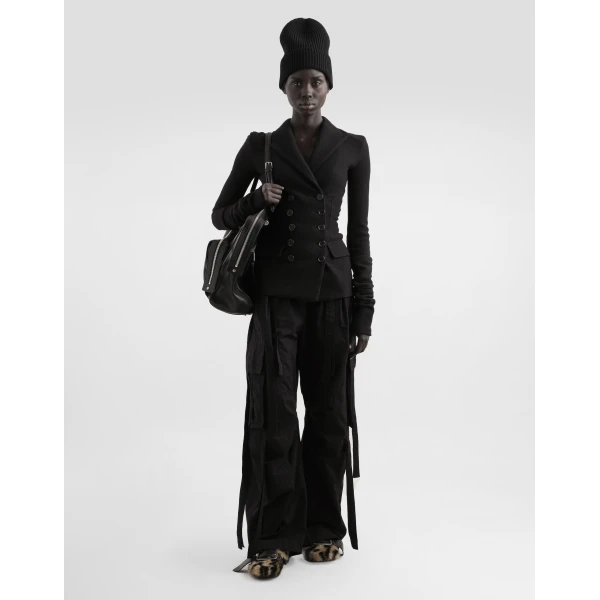 Dolce & Gabbana Waxed faille cargo pants, view 2