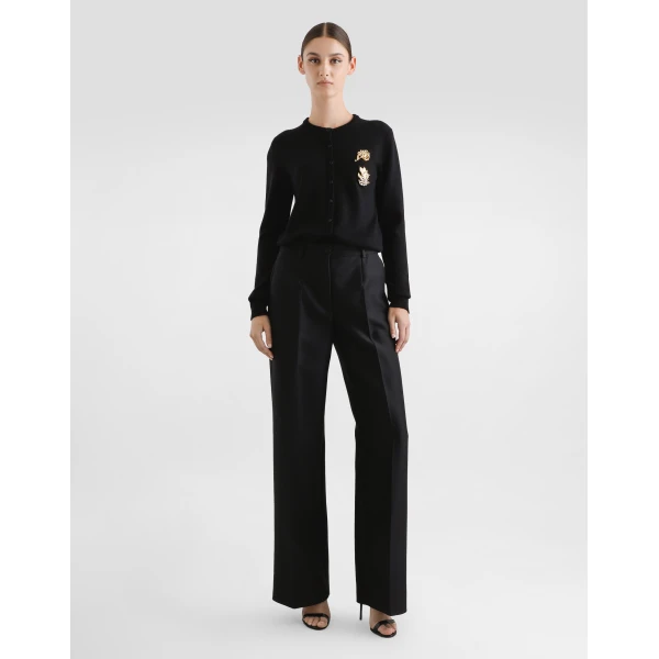 Dolce & Gabbana Wool and silk faille trousers, view 2