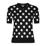 Dolce & Gabbana Wool and silk tank top with polka-dot inlay