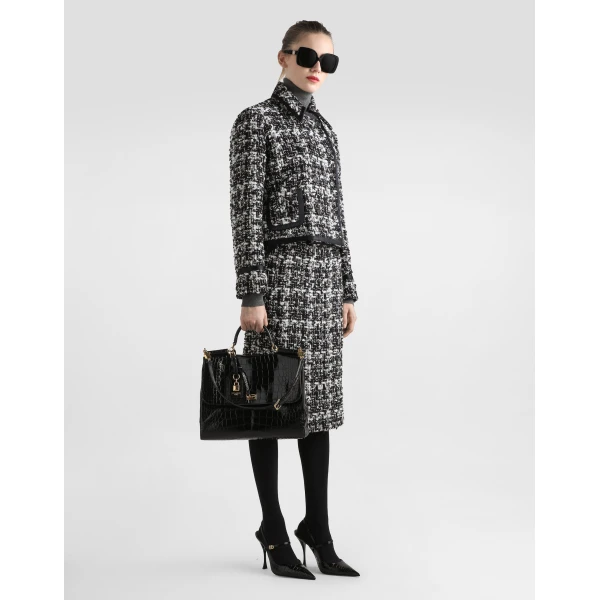 Dolce & Gabbana Wool blend check skirt, view 2