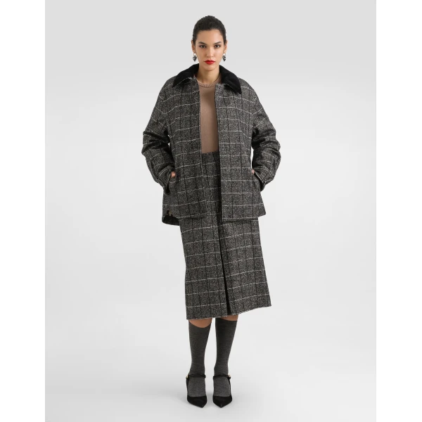 Dolce & Gabbana Wool blend check skirt, view 2