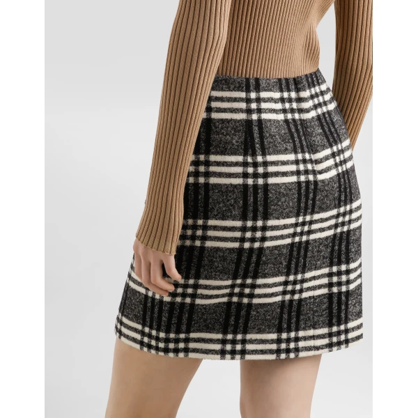 Dolce & Gabbana Wool blend check skirt, view 5