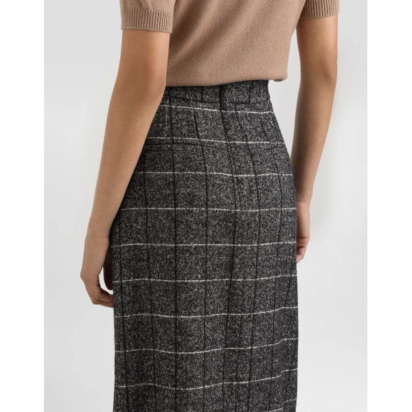 Dolce & Gabbana Wool blend check skirt, view 5
