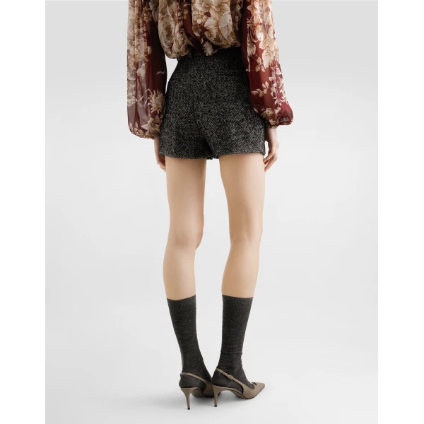 Dolce & Gabbana Wool blend chevron shorts, view 5