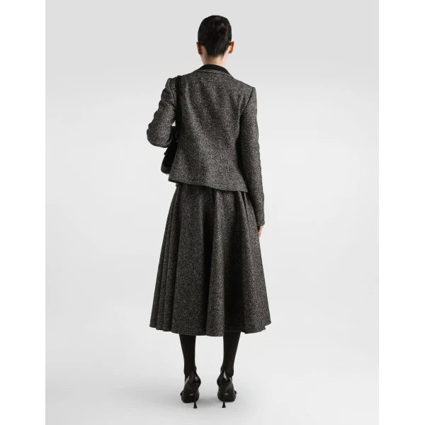 Dolce & Gabbana Wool blend dotted circle skirt, view 3