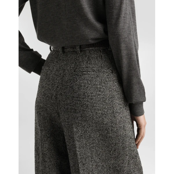 Dolce & Gabbana Wool blend trousers with dotted print, view 5