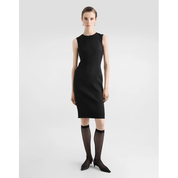 Dolce & Gabbana Wool calf-length sheath dress, view 2