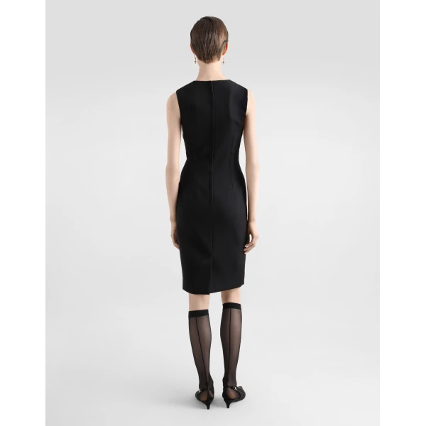 Dolce & Gabbana Wool calf-length sheath dress, view 3
