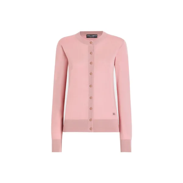 Dolce & Gabbana Wool cardigan with DG logo embroidery